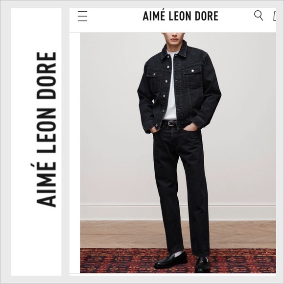 Aime Leon Dore5 pocket Black Denim straight jeans- Size 34x33